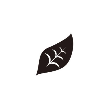 Leaf, simple, geometric symbol simple logo vector