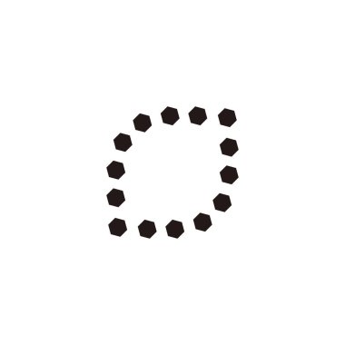 Leaf, hexagons geometric symbol simple logo vector