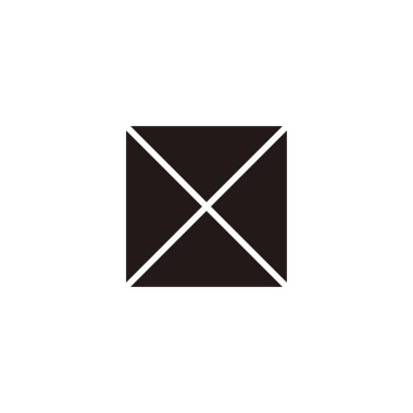 Box, simple, geometric symbol simple logo vector