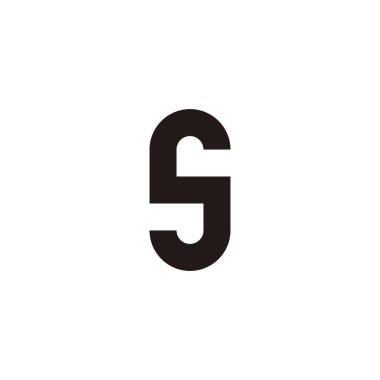 Letter S outline, capsule, geometric symbol simple logo vector