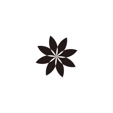 Leaves. doubles geometric symbol simple logo vector
