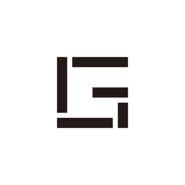 Letter G fold, square geometric symbol simple logo vector