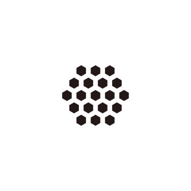 Hexagons, hexagon geometric symbol simple logo vector