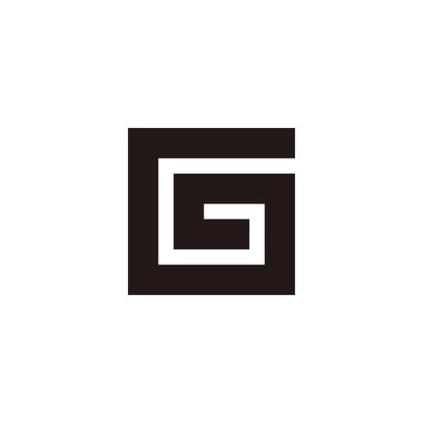 Letter G spiral, geometric symbol simple logo vector