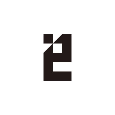 Letter e stairs, geometric symbol simple logo vector