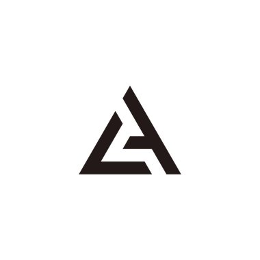 Letter L and A triangle cool, simple symbol logo vector