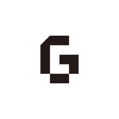 Letter r and G square simple symbol logo vector