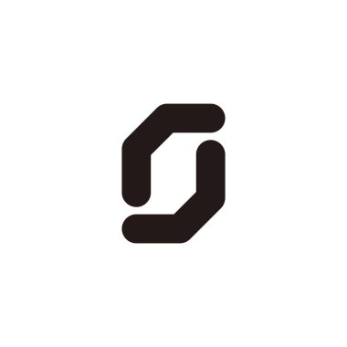 Letter r and J, letter S file simple symbol logo vector