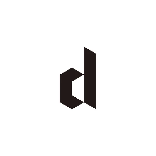 Letter Outline Symbol Simple Logo Vector — Vettoriale Stock