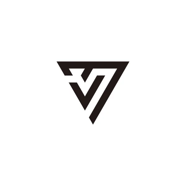 Letter Triangle Unique Simple Symbol Logo Vector — Image vectorielle