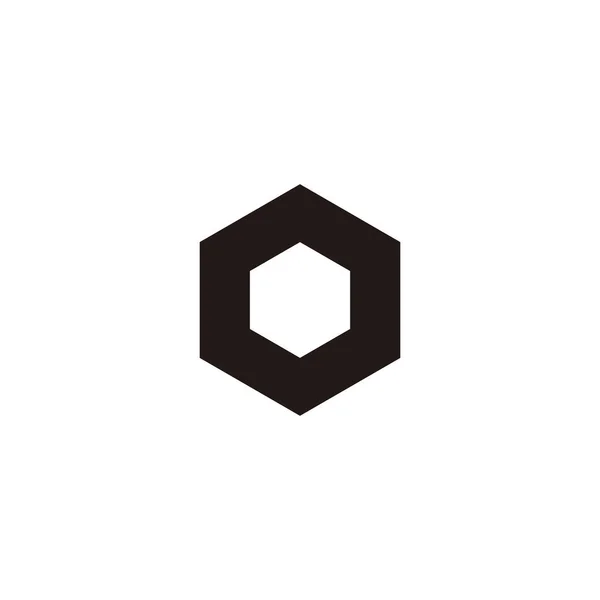 Letter Hexagon Equipment Simple Symbol Logo Vector — стоковый вектор