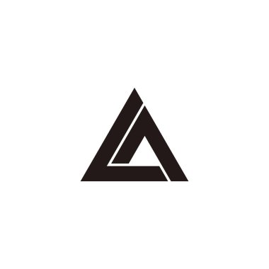  letter LA AL L A triangle symbol simple logo vector