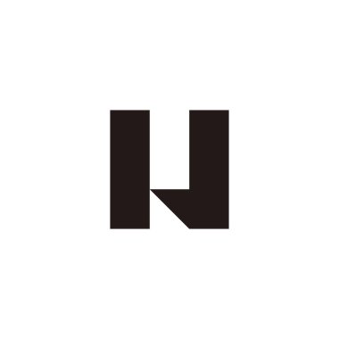  letter H J square symbol simple logo vector