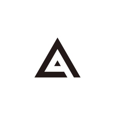 letter A Q triangle symbol simple logo vector