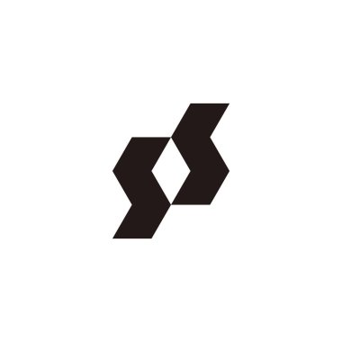  letter SS gem symbol simple logo vector