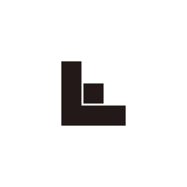 letter L and t square geometric symbol simple logo vector