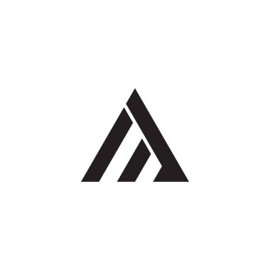 Letter MJ triangle geometric simple symbol logo vector
