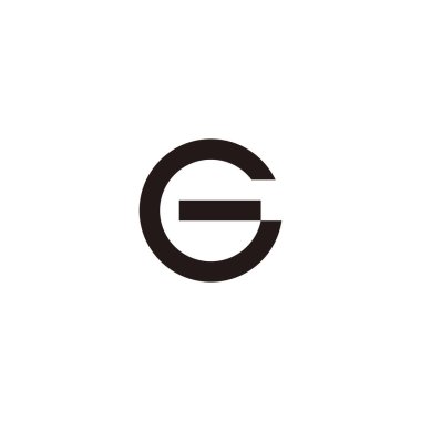 Letter G and E circle geometric simple symbol logo vector