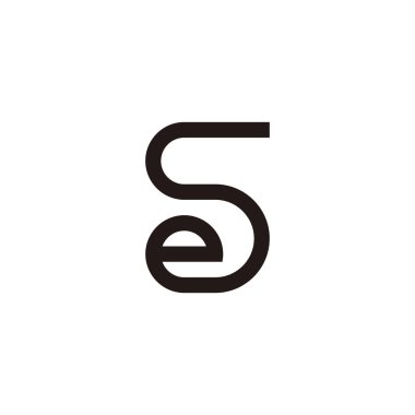 Letter S and e connect geometric symbol simple logo vector