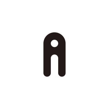 Letter A and i dot geometric symbol simple logo vector
