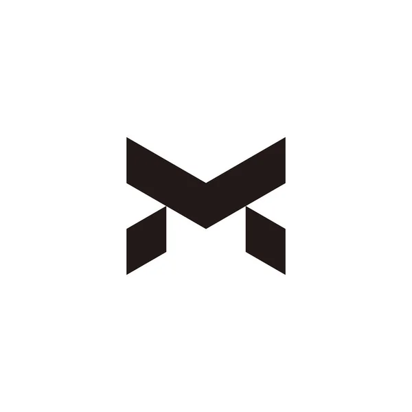Letter Two Gems Simple Symbol Logo Vector — 图库矢量图片