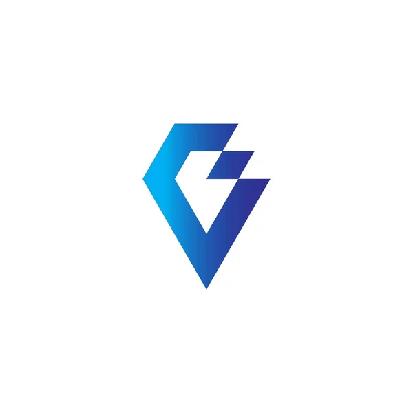 Letter Diamond Simple Symbol Logo Vector — ストックベクタ