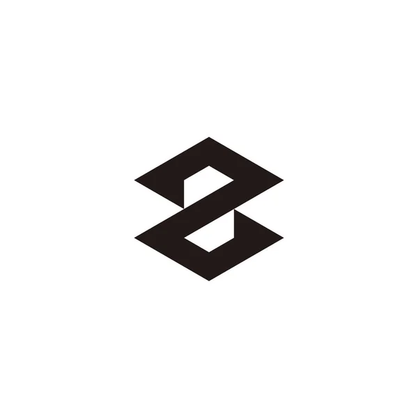 Letter Hexagon Gem Symbol Simple Logo Vector — стоковый вектор