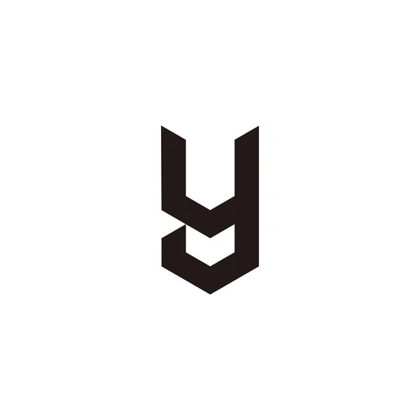 Letter Invisible Symbol Simple Logo Vector — Διανυσματικό Αρχείο