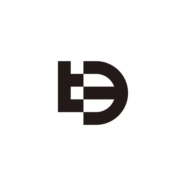 Letter Geometric Symbol Simple Logo Vector — Vetor de Stock