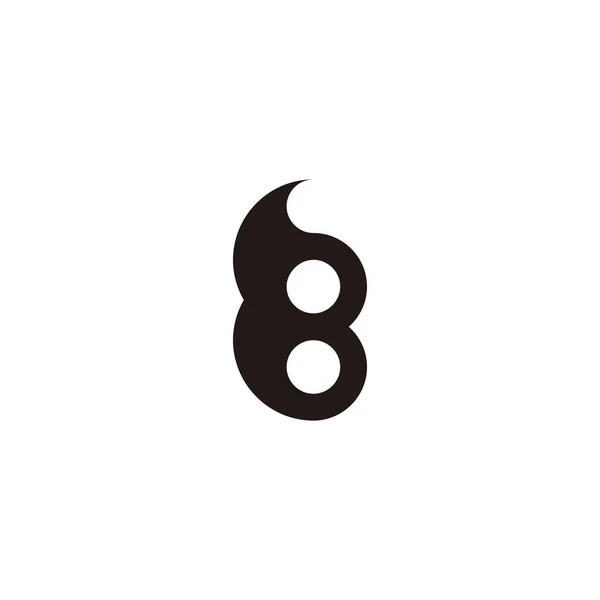 Number Letter Geometric Symbol Simple Logo Vector — ストックベクタ