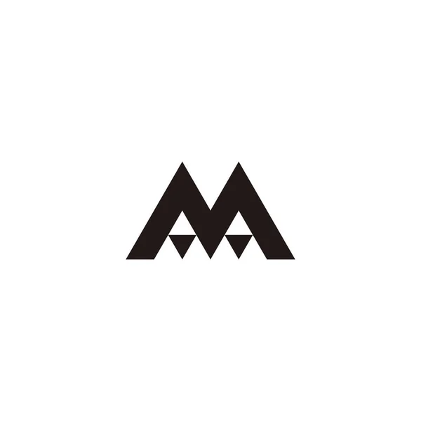 Letter Two Gems Geometric Symbol Simple Logo Vector — Vetor de Stock