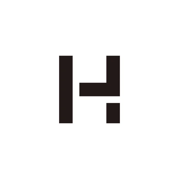 letter J and H square geometric symbol simple logo vector