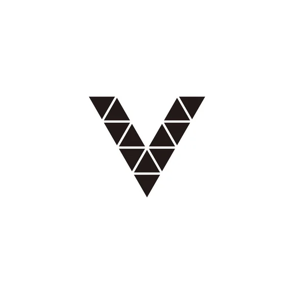 Letter Triangles Geometric Symbol Simple Logo Vector — Vetor de Stock