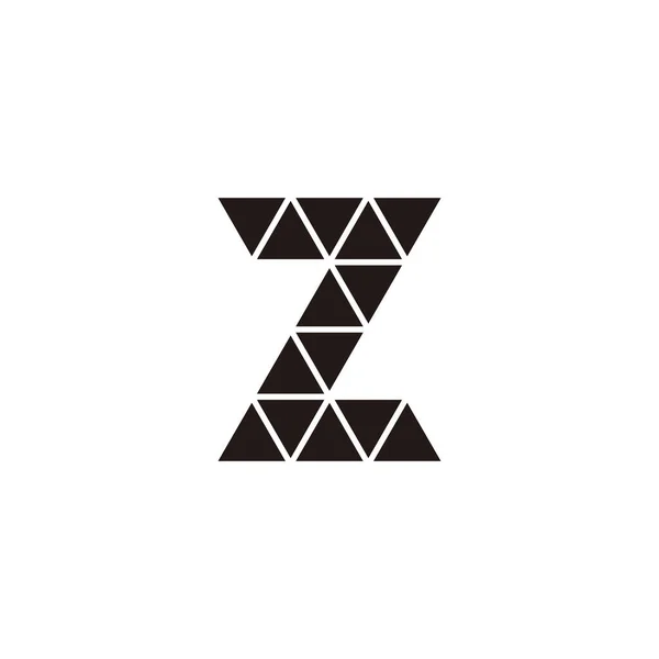 Літера Трикутники Геометричний Символ Простий Вектор Логотипу — стоковий вектор