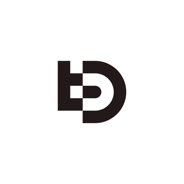 Letter bD outline geometric simple symbol logo vector