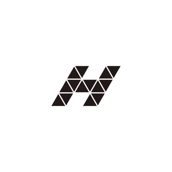 Letter Triangles Geometric Simple Symbol Logo Vector — Διανυσματικό Αρχείο
