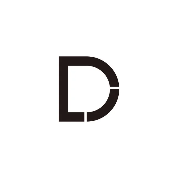 Літера Лінія Геометричний Простий Символ Вектор Логотипу — стоковий вектор