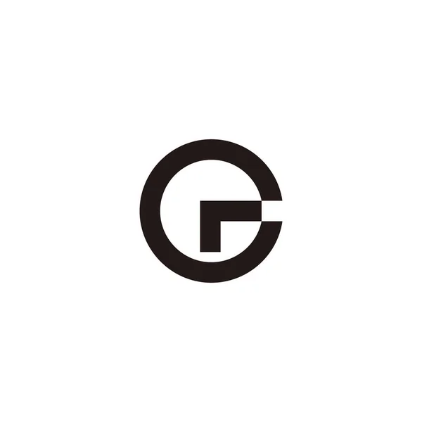 Letter Clock Geometric Simple Symbol Logo Vector — 图库矢量图片