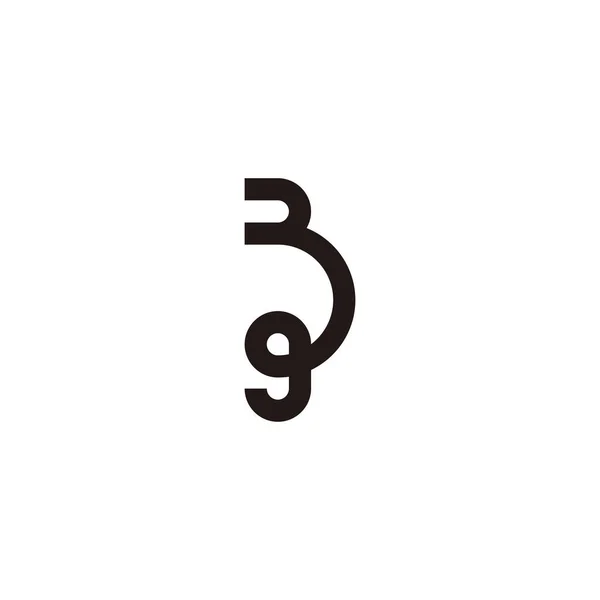 Letter Connect Geometric Symbol Simple Logo Vector — Archivo Imágenes Vectoriales