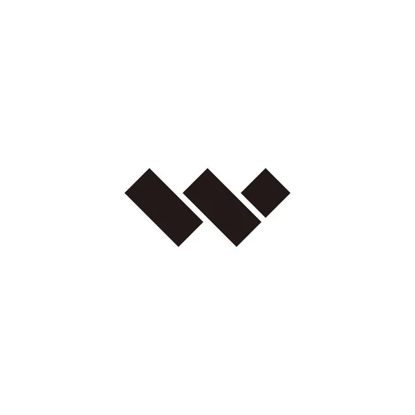 Letter Square Geometric Symbol Simple Logo Vector — Stockový vektor