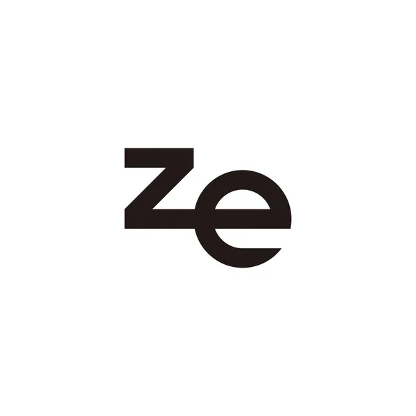 Letter Connect Geometric Symbol Simple Logo Vector — Διανυσματικό Αρχείο