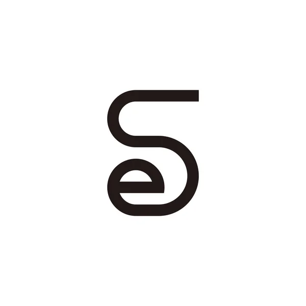 Letter Connect Geometric Symbol Simple Logo Vector — Image vectorielle