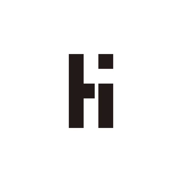 Літера Привіт Квадратний Геометричний Символ Простий Вектор Логотипу — стоковий вектор