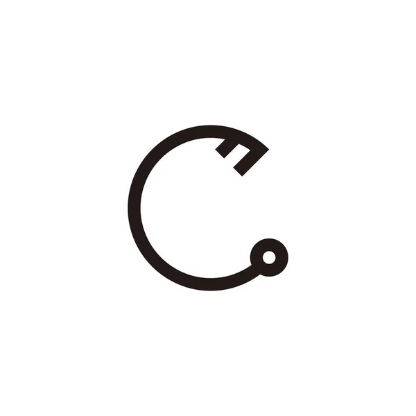 Letter Key Geometric Symbol Simple Logo Vector — Stockvektor