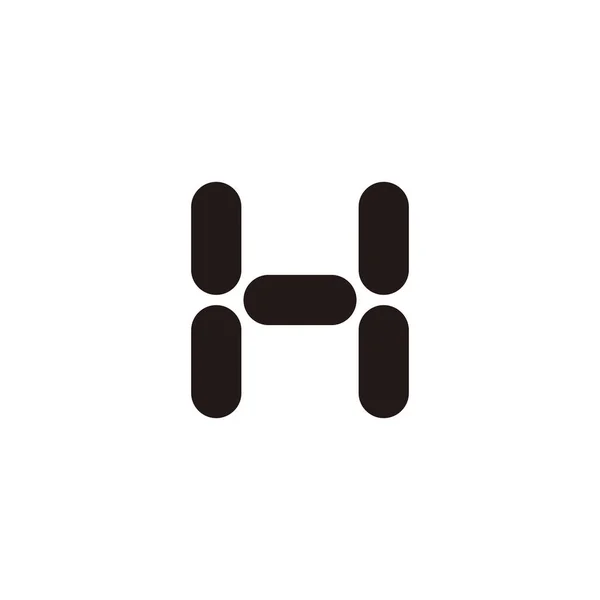 Letter Capsules Geometric Symbol Simple Logo Vector — 图库矢量图片