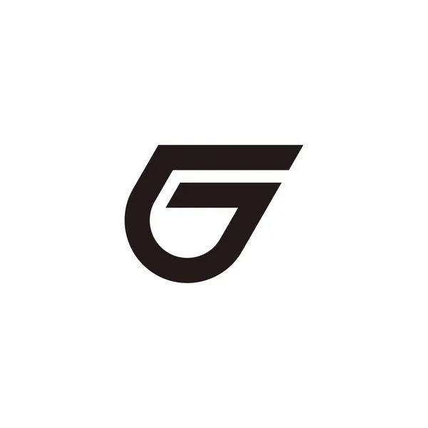 Letter Outline Geometric Symbol Simple Logo Vector — Archivo Imágenes Vectoriales