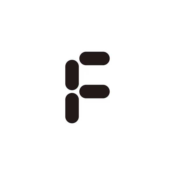 Letter Capsules Geometric Symbol Simple Logo Vector — 스톡 벡터