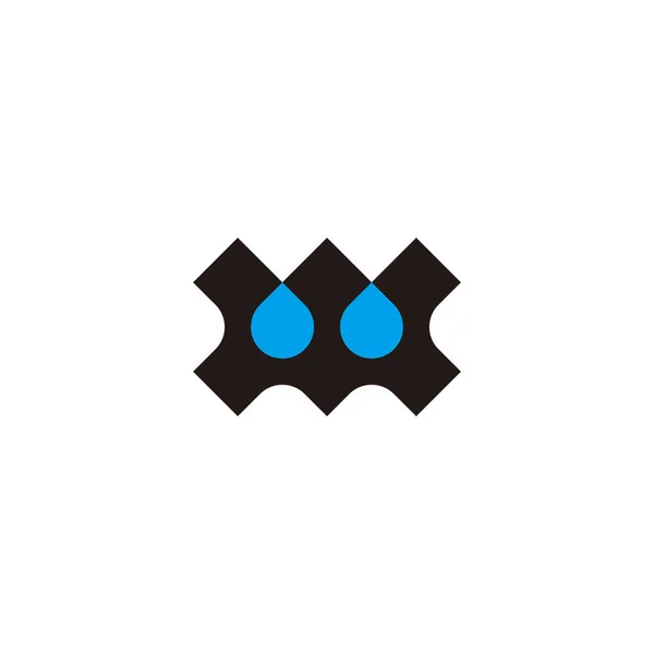 Letter Water Drop Geometric Symbol Simple Logo Vector — Vector de stock