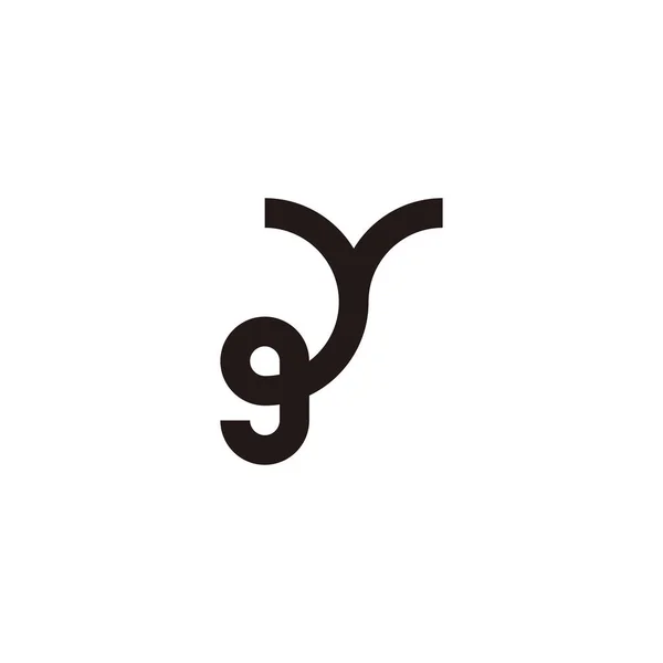 Letter Connect Geometric Symbol Simple Logo Vector — Stock vektor