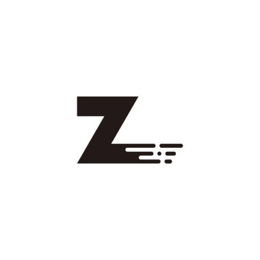 Letter Z fast geometric symbol simple logo vector